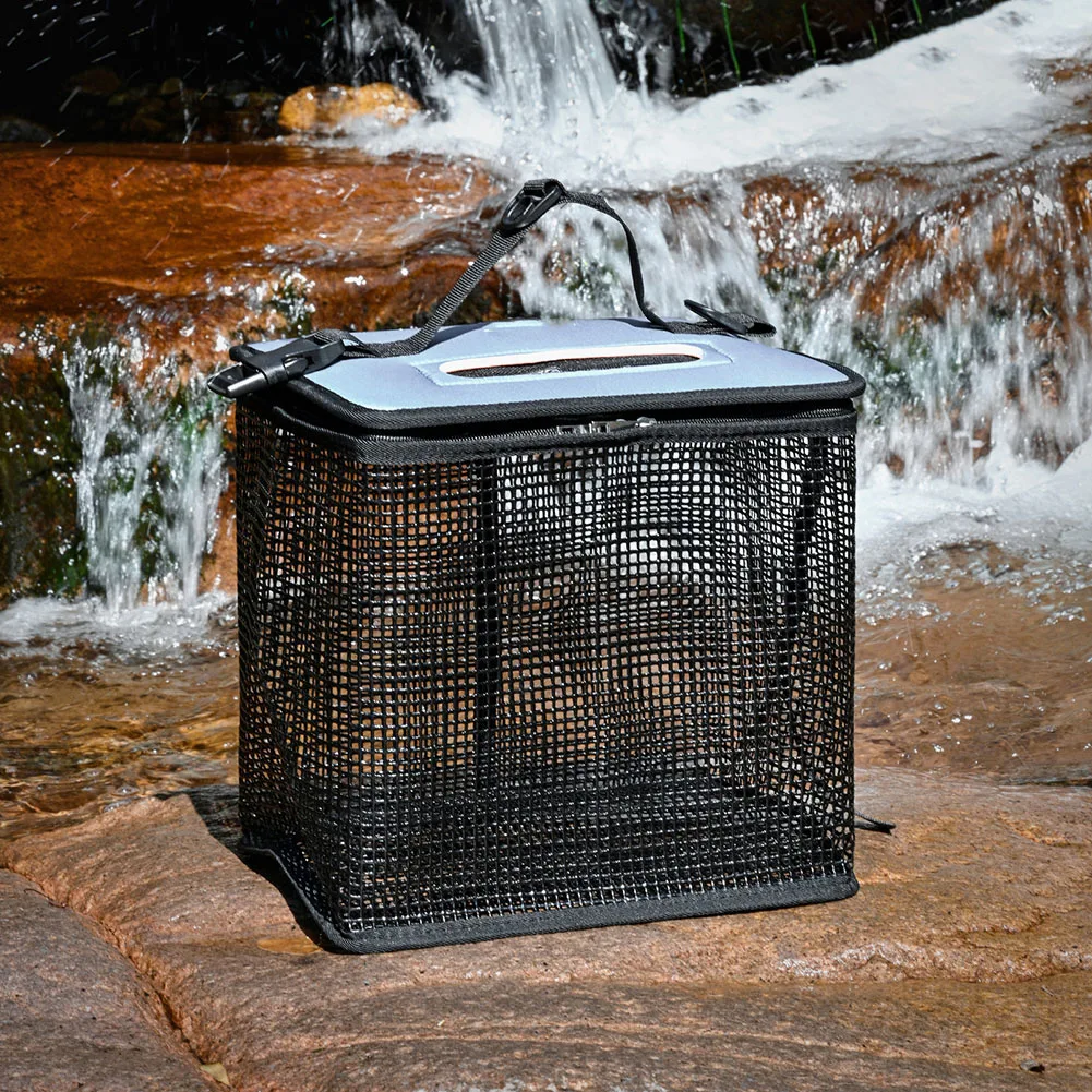 

Плавающая корзина для рыбы, складной держатель для рыбалки, ведро для гольяна, портативная складная рыболовная сеть для хранения, аксессуары для ловли раков