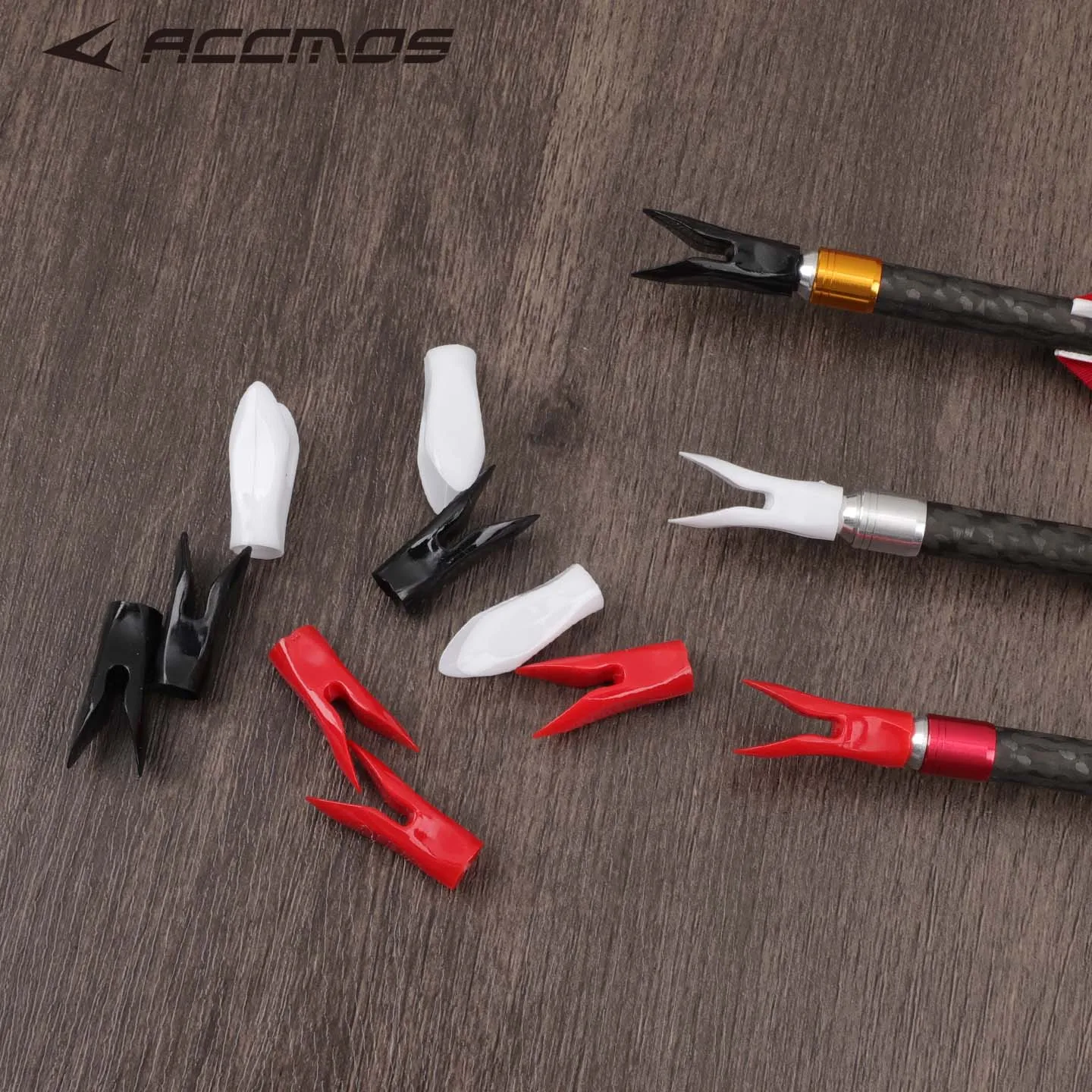 ACCMOS 6.2mm Anti-Split Speed Nocks 24pcs with Pins Carbon Arrows Compound Recurve Bow Hunting