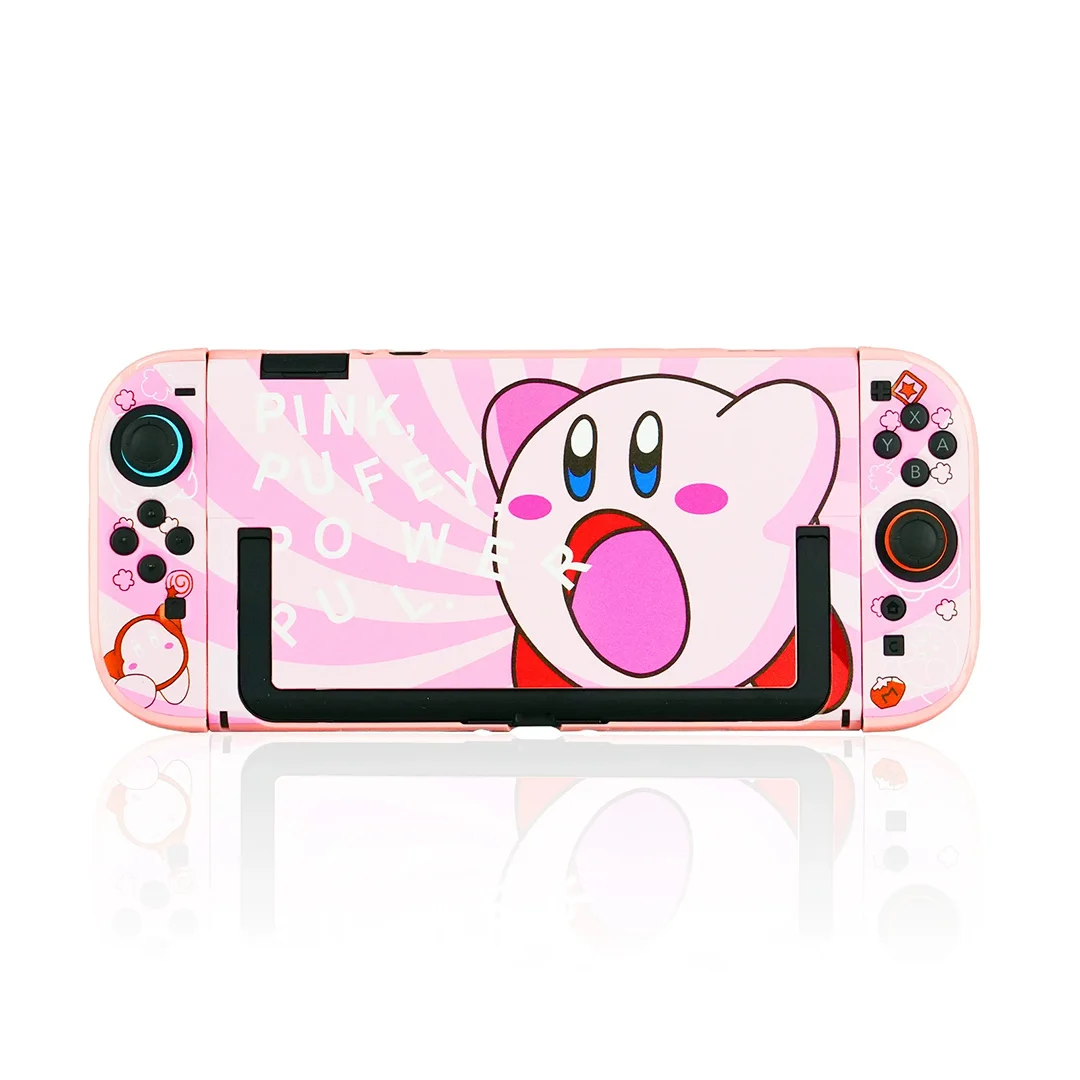 닌텐도 스위치 2 보호 케이스 귀여운 스위치 2 핑크 보호 케이스 귀여운 하드 쉘 탈착식 보호 케이스 액세서리