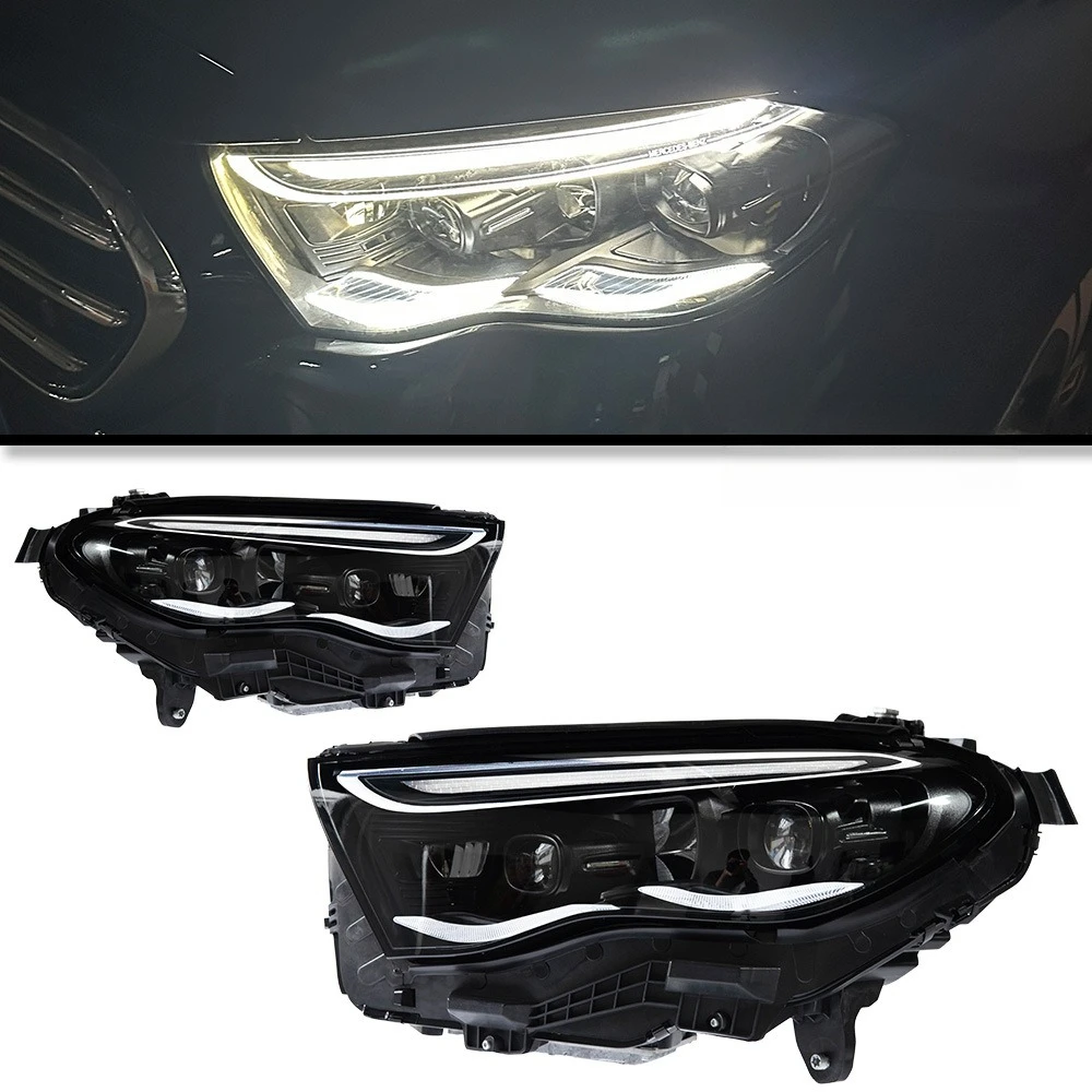 LED Headlight Assembly for Mercedes E-Class W214, Low Beam, High Beam, DRL, Turn Signal, Driving Light, 2-in-1 Dual Lens