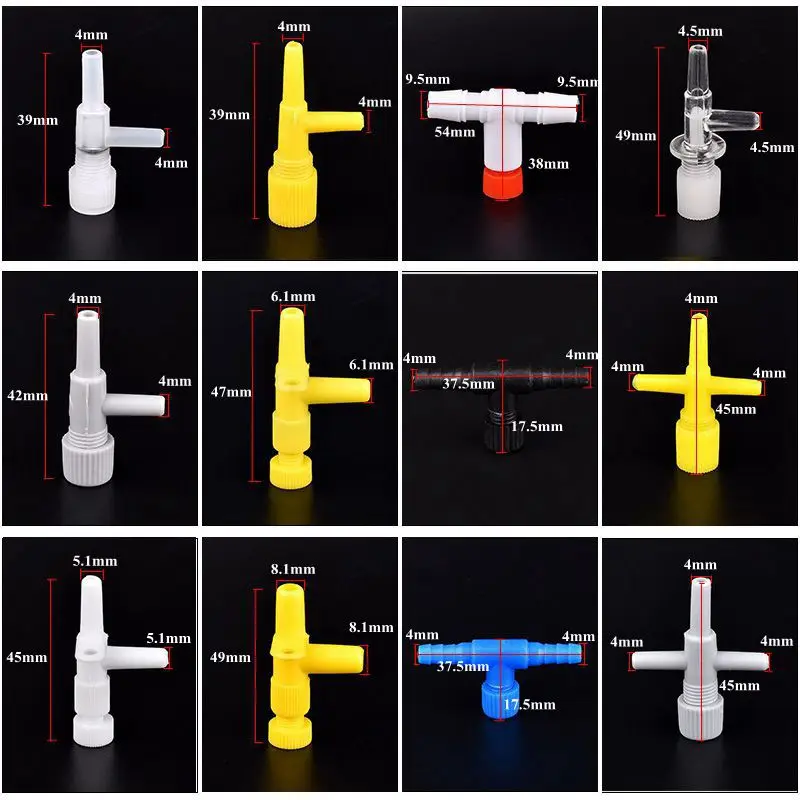 5~20Pcs Aquarium Air Line Tubing Fish Tank Oxygen Air Pump Volume Flow Control Valve Water Tanks Accessories