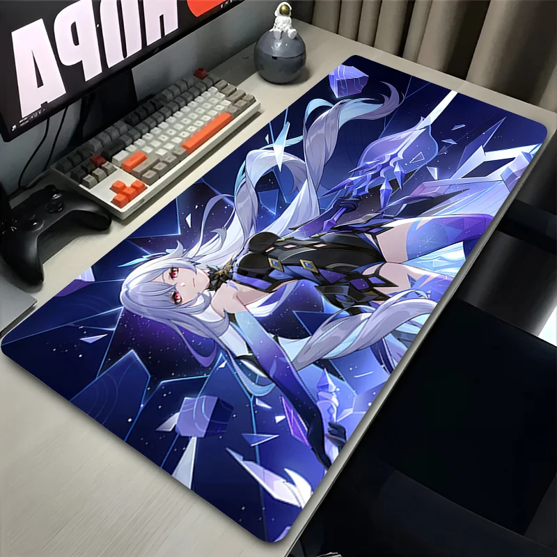Gaming Mouse Pad Genshin Impact Skirk Cool E-sports Desk Mat Popular Gamer Mouse Mat Keyboard Pad Laptop Mousepad Home Table Pad