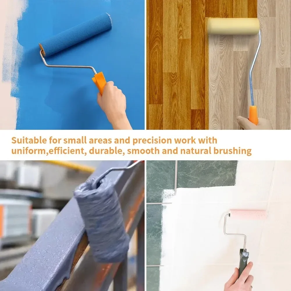 Mini manchons de rouleau de peinture en mousse بلانش متين، 100 مم، 10 قطع، مجموعات d'art، Fournitures de peinture #5