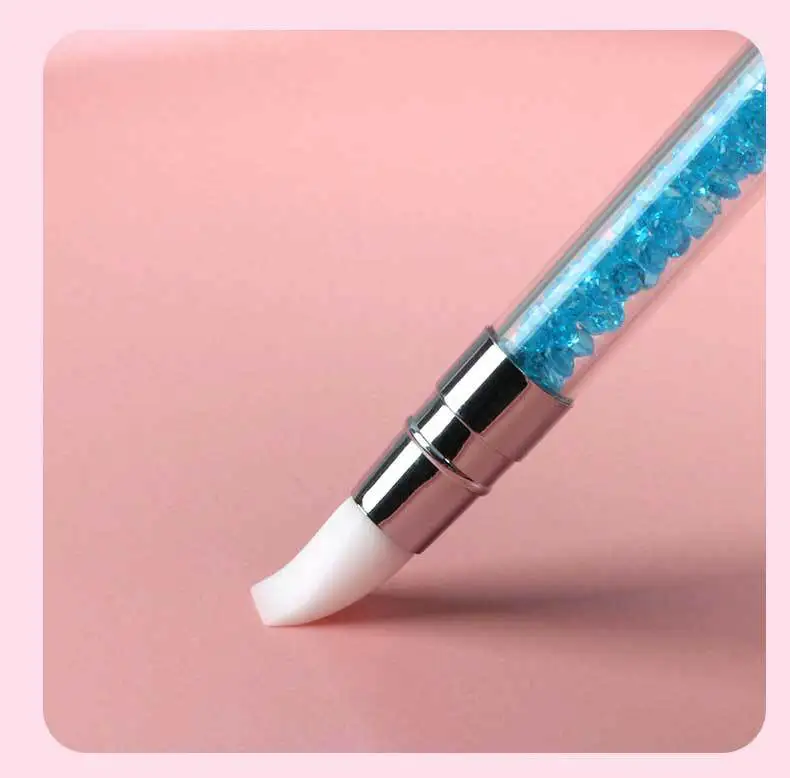 Dual-ended Nail art Silikon Skulptur Stift 3D Carving DIY Glitter Pulver Maniküre Malerei Punktierung Pinsel Nagel Tipps Tool