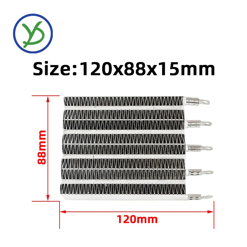 220v 1500w ptc ceramic heater conductive air heater dc ceramic heat element 96B4 120*88*15mm