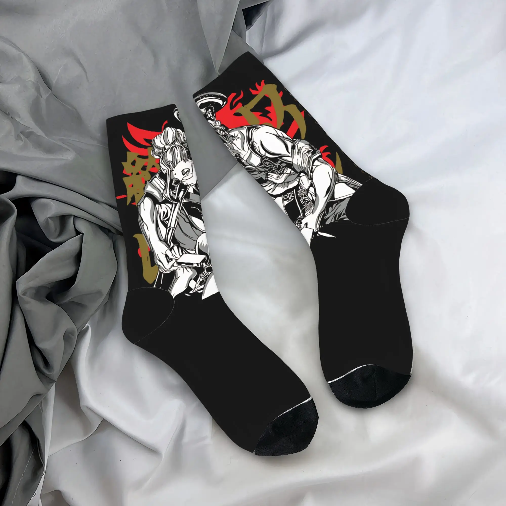 

Buddhas Stockings Women Men Anime Character Socks Quality Vintage Socks Autumn Skateboard Non-Slip Design Socks Gift