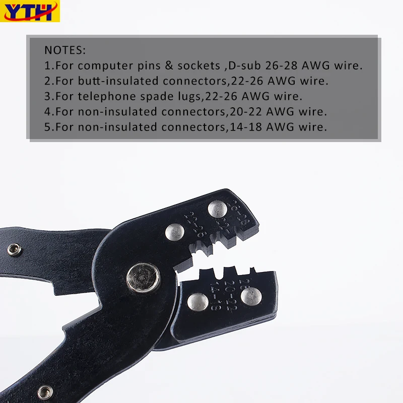 10PCS YTH-202A Professional Practical Wire Cable Crimper Cutter Terminal Crimping Press Pliers Hand Tool