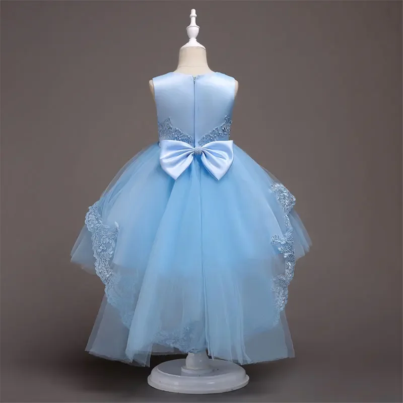 137 Four Seasons Princess Dress for Girls Fashion Kids Flower Girl Dresses Polyester Sleeveless Children Clothing Girls Dresses 4