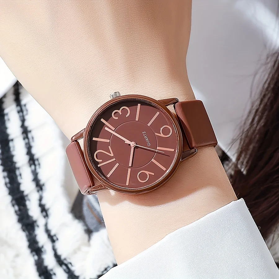 Fashion Arabic Dial Women's Quartz Watch Minimalist Silicone Strap Casual Wristwatch for Girls Students Reloj Mujer image 6