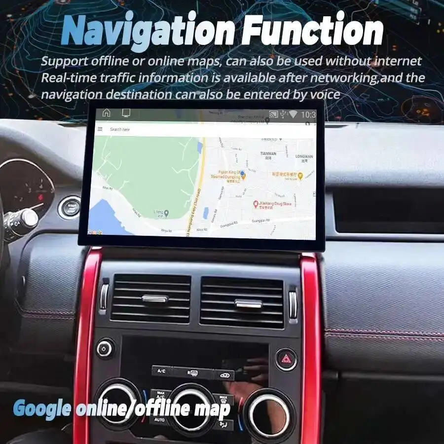 

Автомагнитола Android Auto 13.3 дюйма с GPS, CarPlay и мультимедиа для Land Rover Discovery Sport L550 2015-2019, 256 ГБ, с экраном
