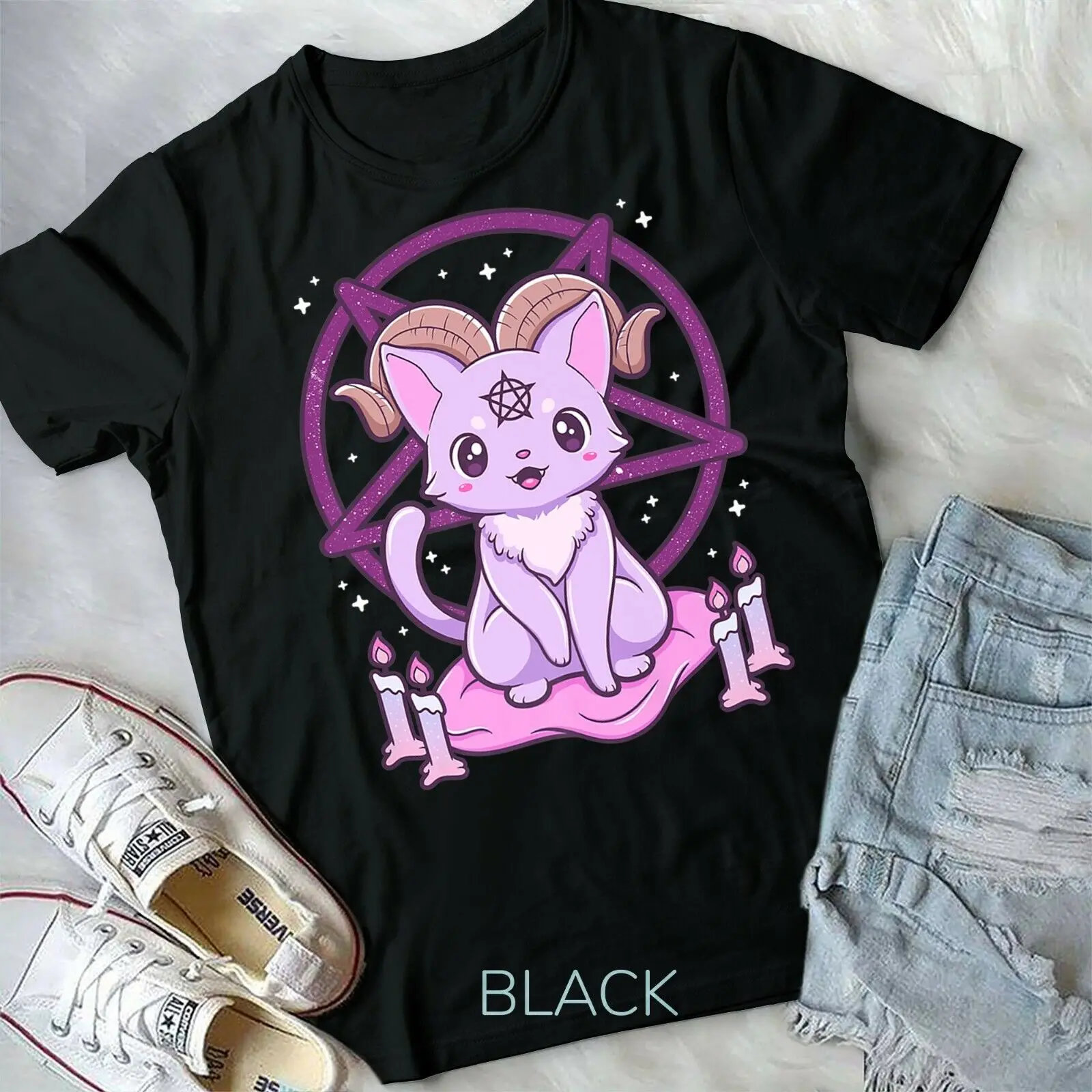 Kawaii Pastel Goth Krampus Cute Creepy Gothic Premium - Unisex Form T-Shirt