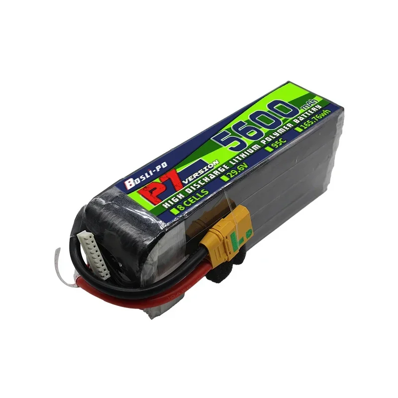 Atualize a bateria LiPo de 29,6 V 5600mAh 95C 8S para helicóptero RC Quadcopter FPV Racing Parts s