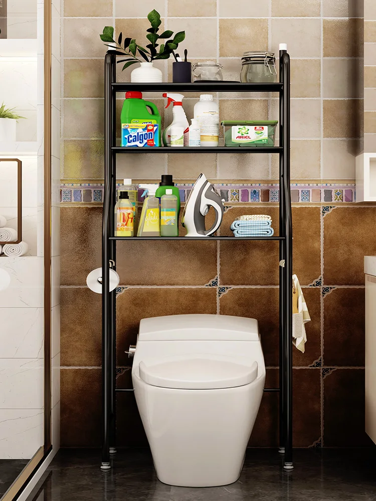 

Batoom Toilet Tank Stand Iron Art Storage Ra Laundry Waer Floor Mounted No Drilling Required Batoom Organizer