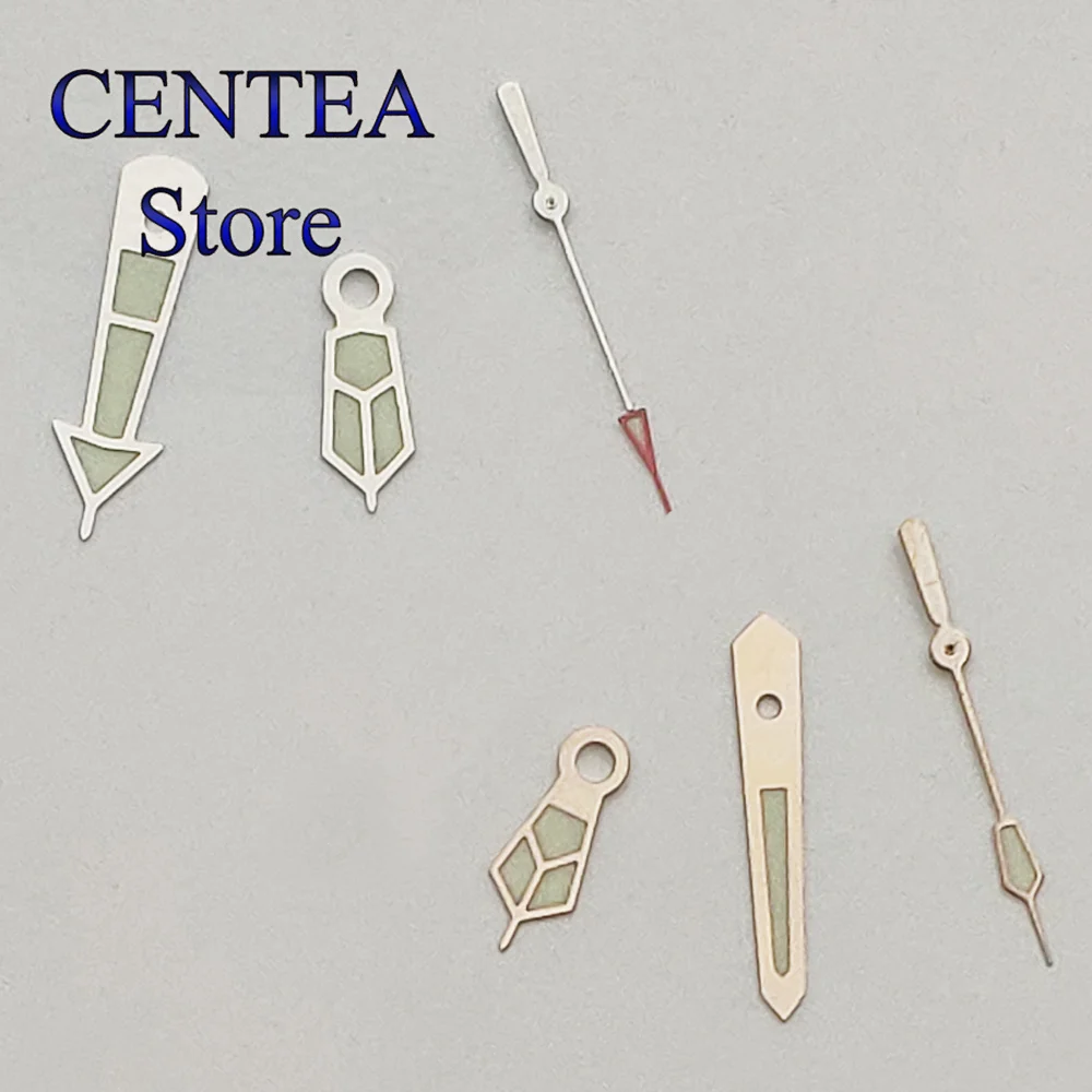 Richus นาฬิกาเงินทองคำสีกุหลาบมือสีเขียวส่องสว่างพอดีกับ NH35 NH36การเคลื่อนไหว