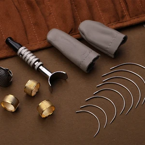 Kraball Leather Working Kit Herramientas Herramientas con agujas curvas de hilo de coser 10 mejores kit de cuero de ventas - №3
