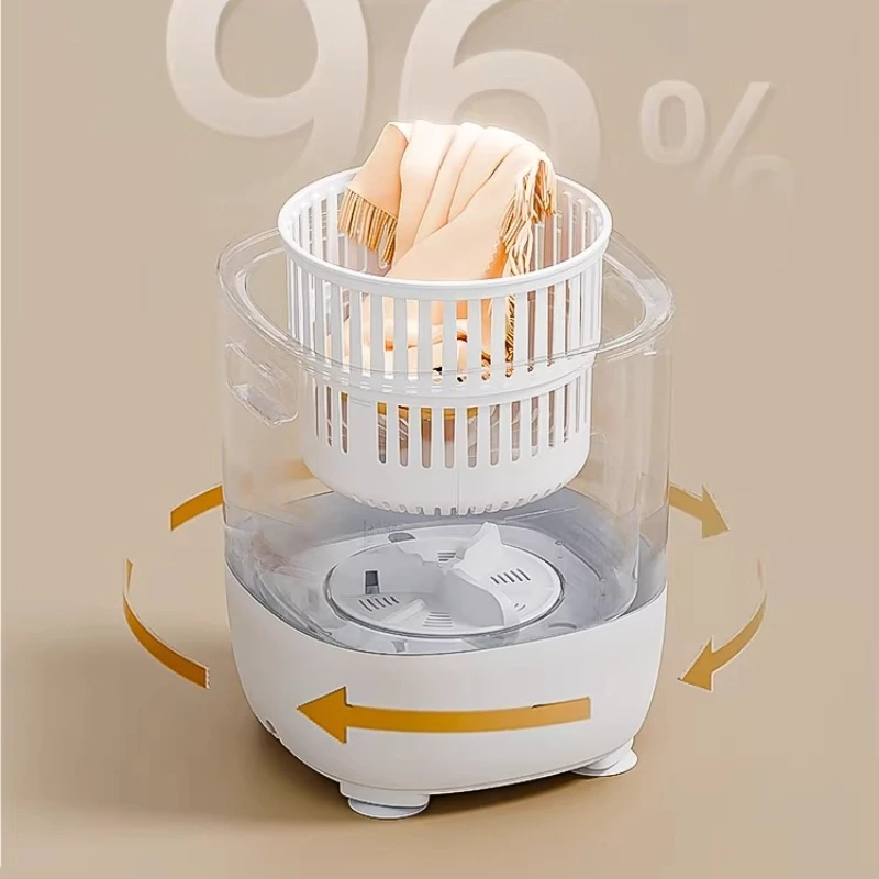 Mini Automatic Underwear Washer Turbine Wash Dry All-in-One Sock Underpants Special Cleaning Machine