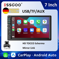 ESSGOO Dual USB 7Inch Carplay Android Auto Capacitive Screen Full Touch HD Car MP5 Player USB Bluetooth TF Card Touch Screen