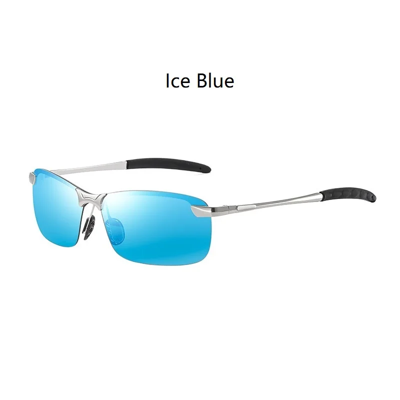 Klassische Metall-Herrensonnenbrille, Modische Fahr- und Angelbrille, Halbrahmen-Retro-Sonnenbrille, Luxus-Marken-Designer-Brillen