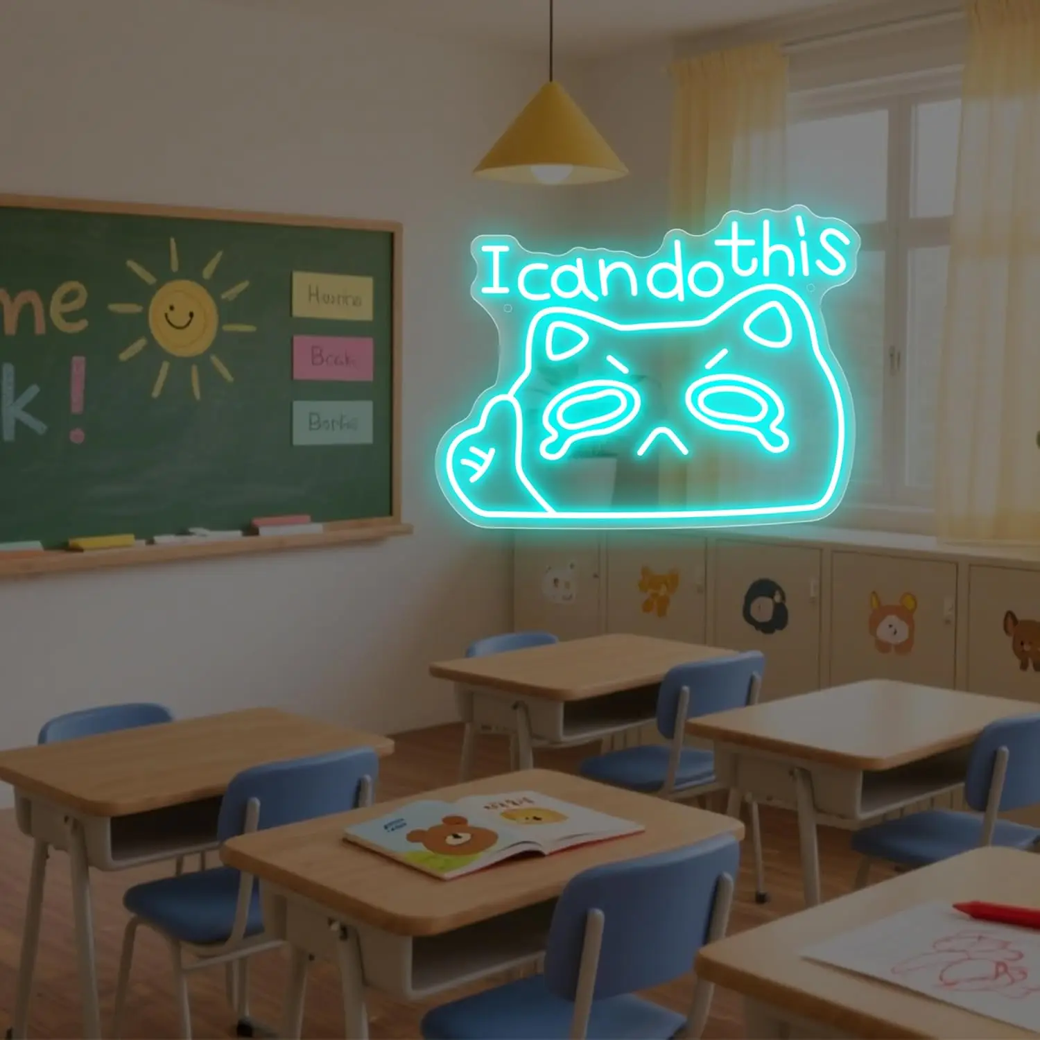 I Can Do This LED Neon Sign USB Dimmable Neon Light Sign for Gameroom Bedroom Bar Livingroom Birthday Party Gift Wall Decor