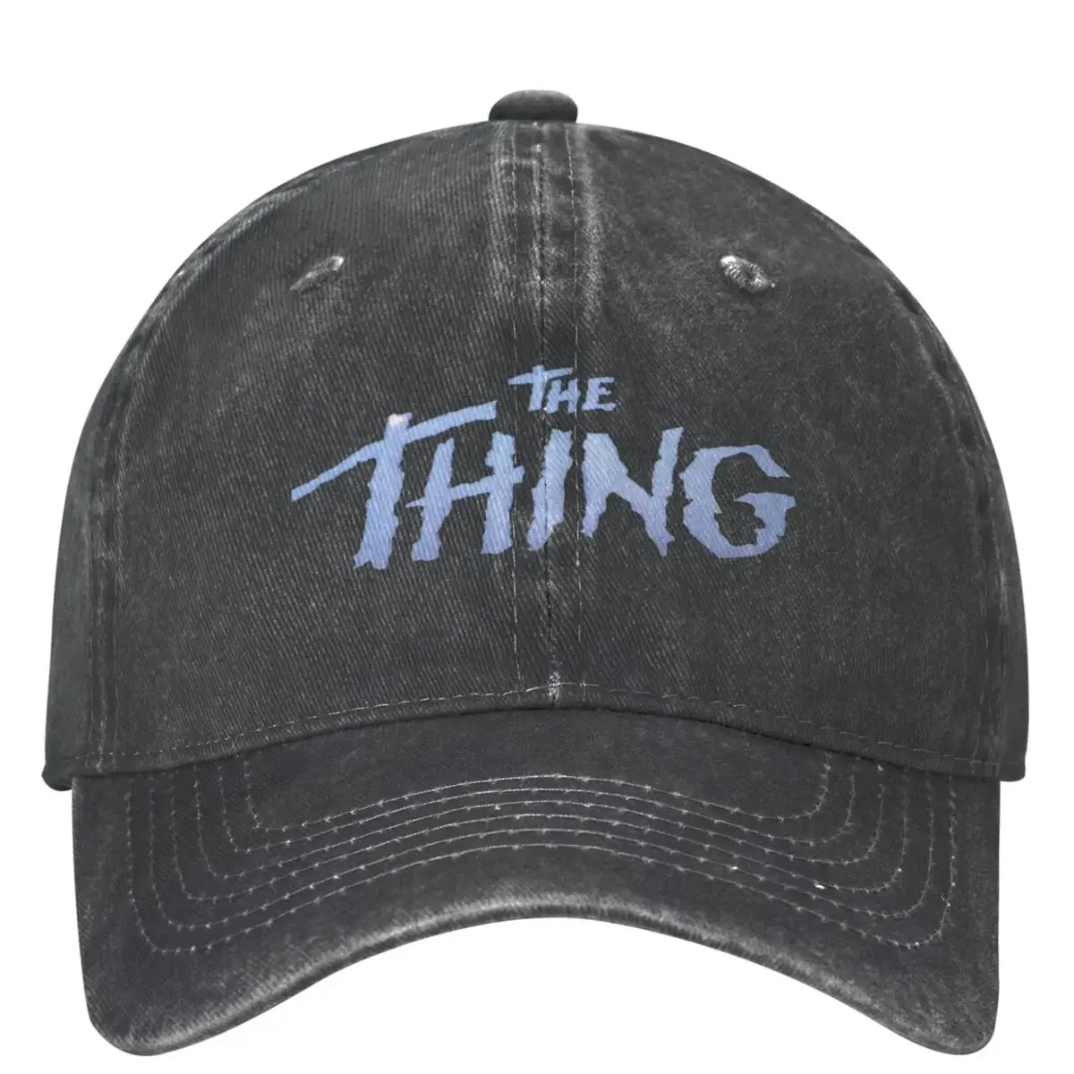 

Бейсболки из фильма The Thing 1982, Классическая Потертая джинсовая бейсболка для тренировок в стиле унисекс, регулируемые кепки, шапка