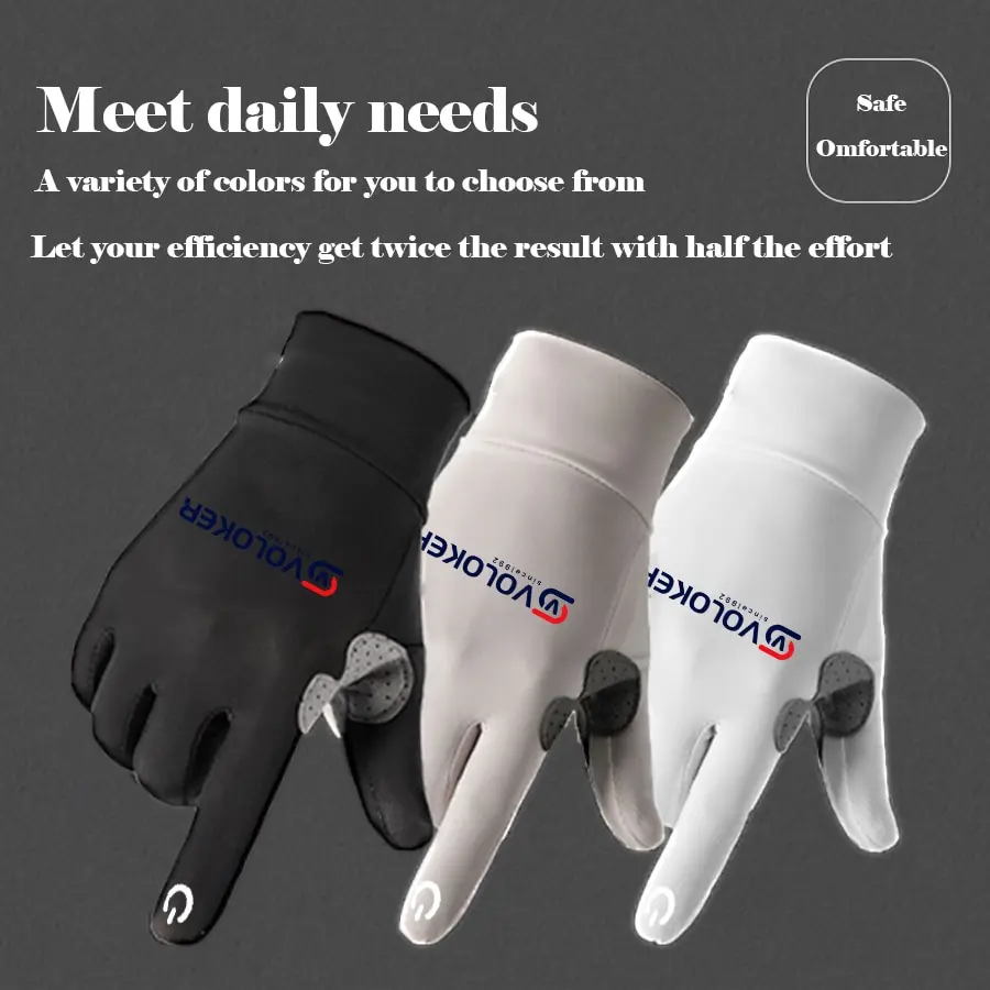 A Pair Of Men\'s And Women\'s Spring And Summer Outdoor Gloves Non-slip Breathable Touch Screen Riding Gloves Full Finger Gloves