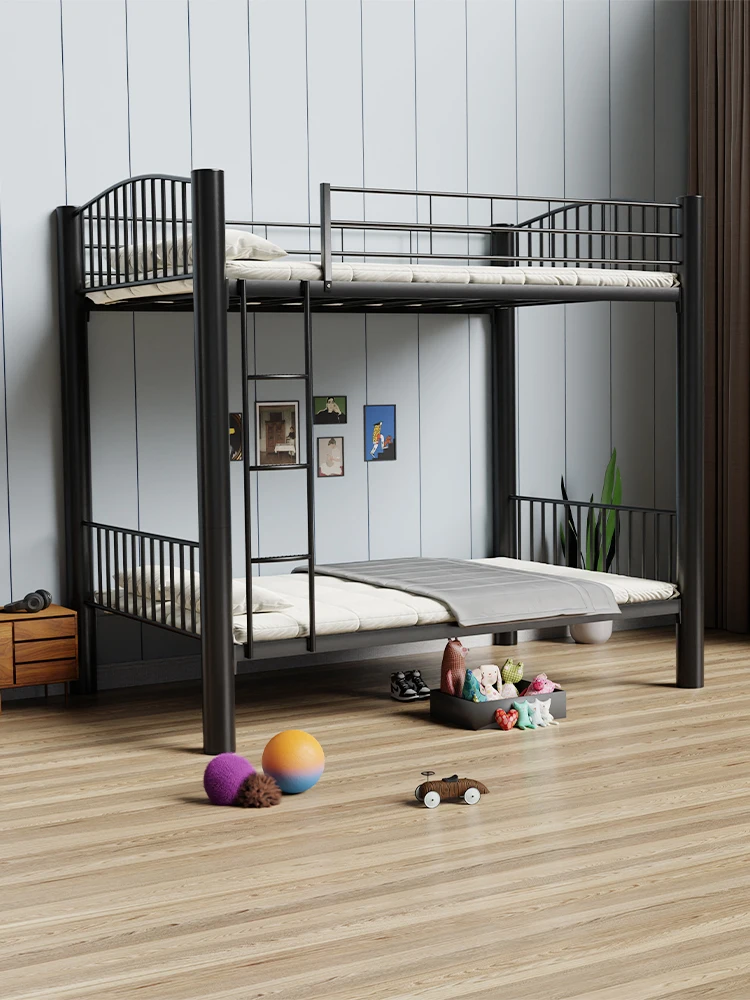 Dormitory upper and lower bunk iron beds, high and low, iron art beds, single person