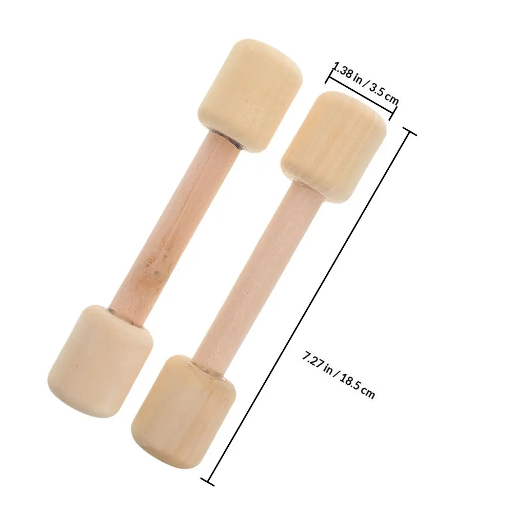 4Pcs Wood Toddler Dumbbells Kids Weight Set for Boys Girls Preschool Fitness Activity Safe Ergonomic Grip Bright Colors Early - view 4