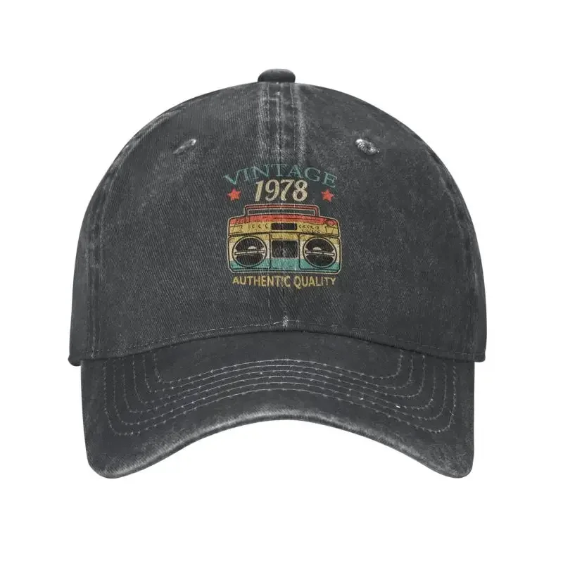 Y2K fashion cotton vintage 1978 radio quality authentic baseball cap for women men adjustable 45nd birthday gift dad sports hat