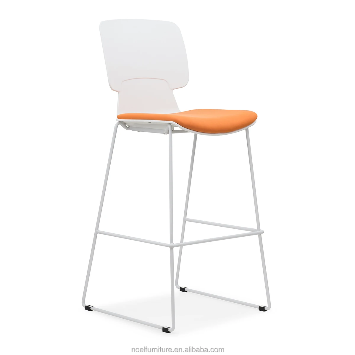 

Bar Stool Chair With Plastic Seat And Metal Legs For Dining Room Chairs Used