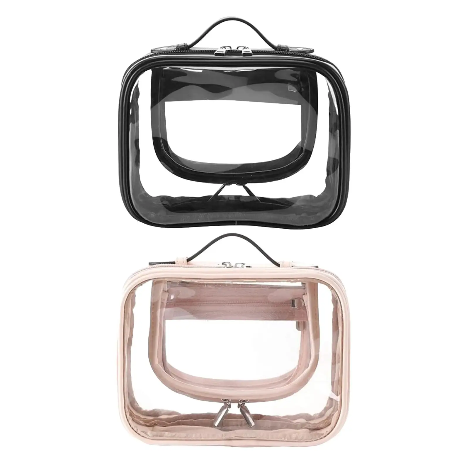 Borsa per il trucco trasparente borsa per il trucco borsa per il trucco Organizer portatile in PVC con tasche borsa trasparente per i regali per la