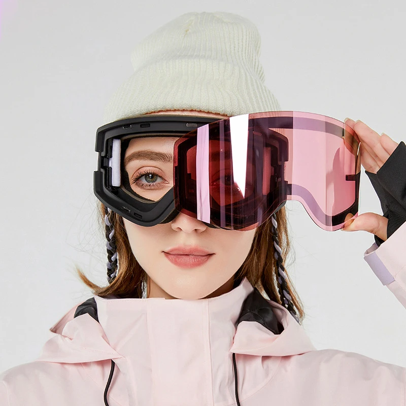 

New Double Mirror Surface Ski Glasses Women Outdoor Snowboarding Eyewear Men Magnetic Myopia Ultraviolet-Proof Skiing Eyeglass