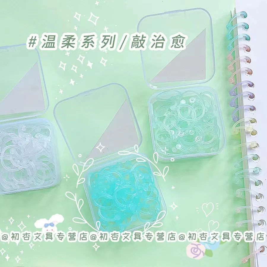 Plástico Multi-Function Círculo Anel DIY Álbuns Loose-Leaf Colorido Livro Binder Hoops Escritório Binding SuppliesPhoto Album