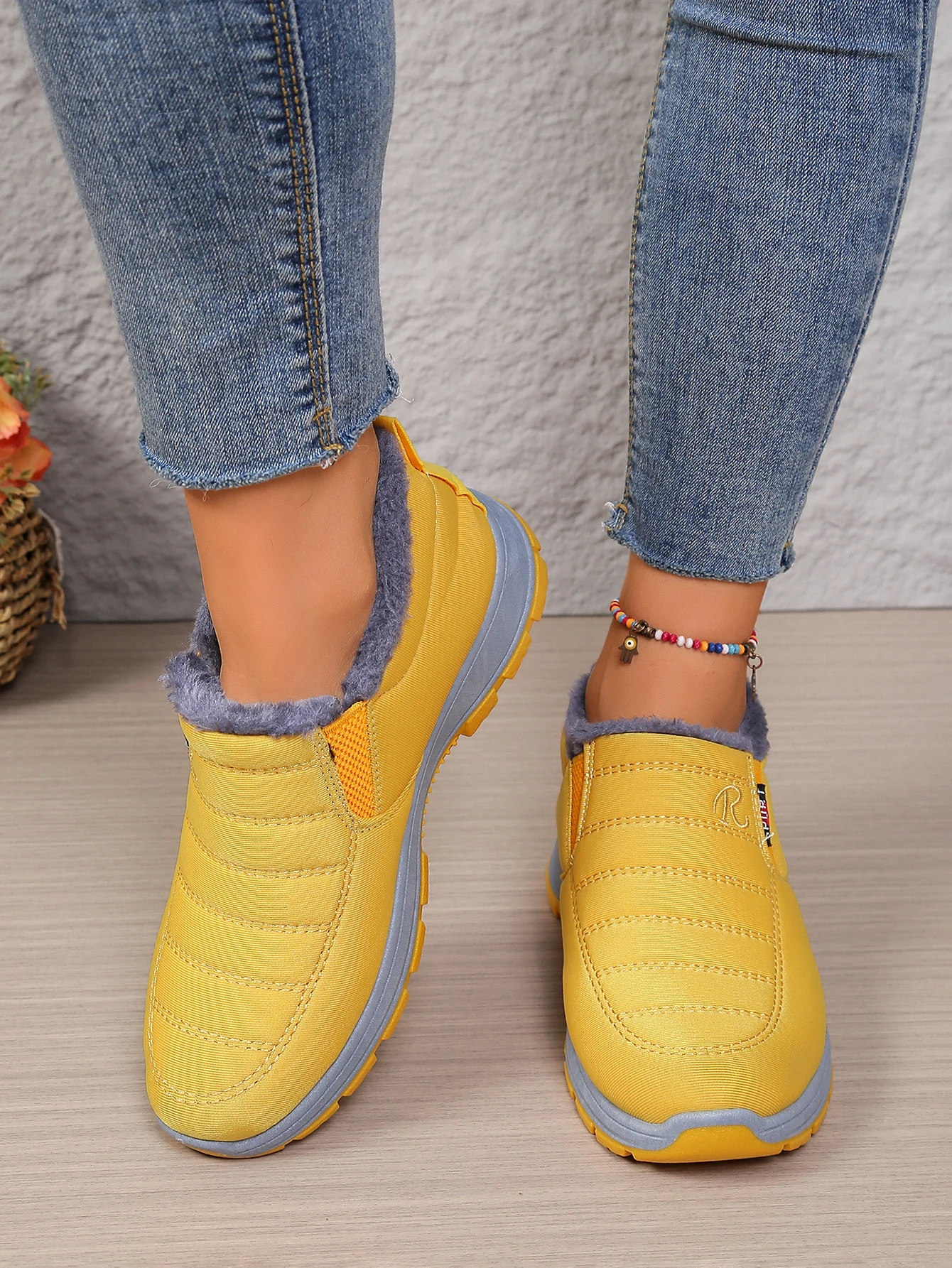 Paar-Schuhe, Freizeitschuhe für Damen und Herren, warm, mit Fleece gefüttert, verstärkt, rutschfest, leichte Schneestiefel mit kostenlosem Versand. – Detail 15