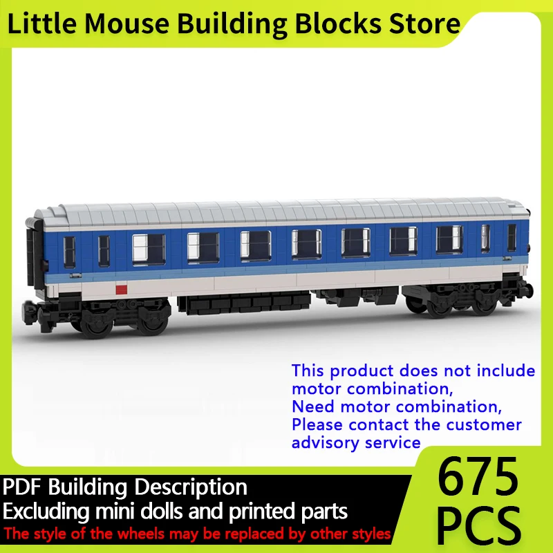 

City Car Model MOC Building Bricks Germany Interregio Passenger Car Modular Technology Gifts Holiday Assemble Children Toys Suit