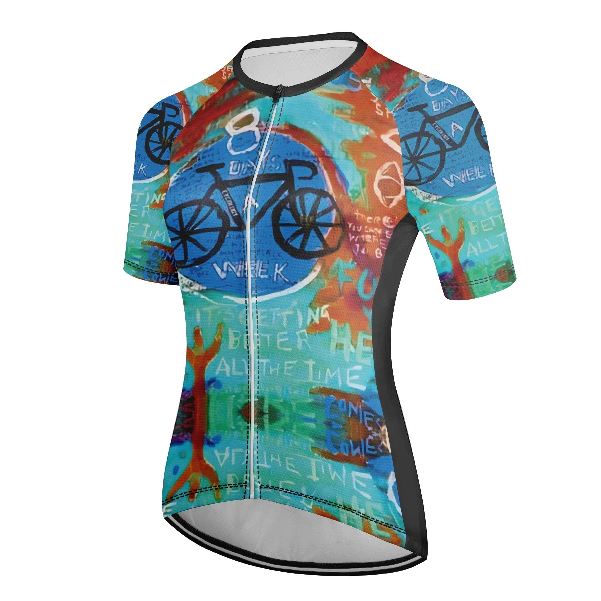 2024 Summer  Cycling clothing women\'s floral cycling shirt short sleeve MTB jersey road cycling clothing