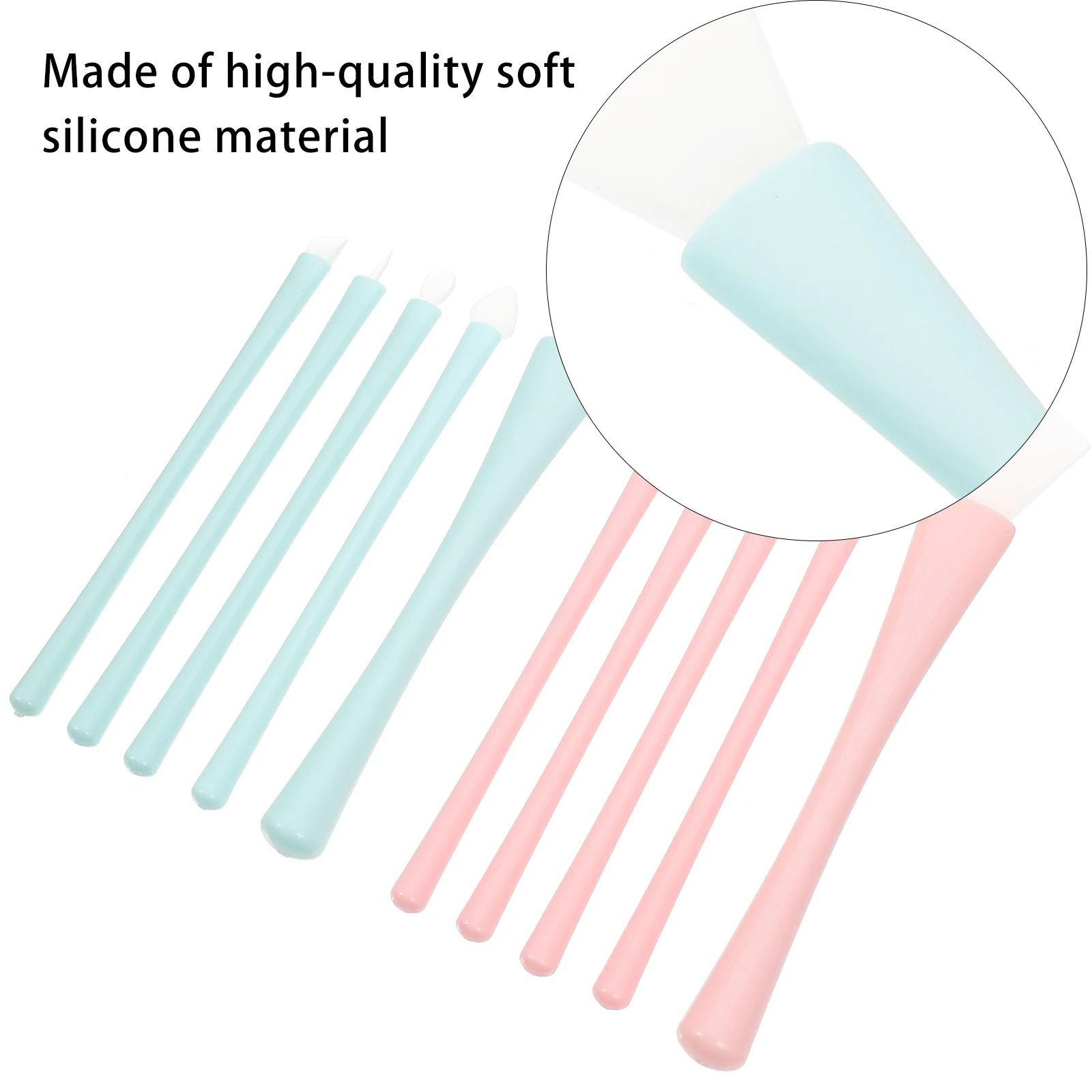 Silicone Makeup Brush Set Eyeshadow Eyeliner Applicators Silica Gel Skincare Beauty Tools Mud Mask Lip Gloss Cream