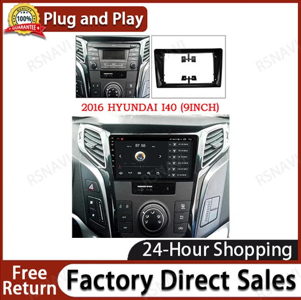 9 inch Fasxia Car Audio Frame Car Radio Facia,gps navigation fascia panel is suitable FOR HYUNDAI I40 2016+