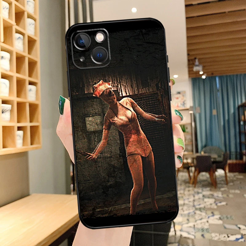 Silent Hill Enfermeira Caso de Telefone Para iPhone 13 Pro Max 16 15 11 12 14 Pro Max mini XR 15 16 Plus 16e Capa Coque