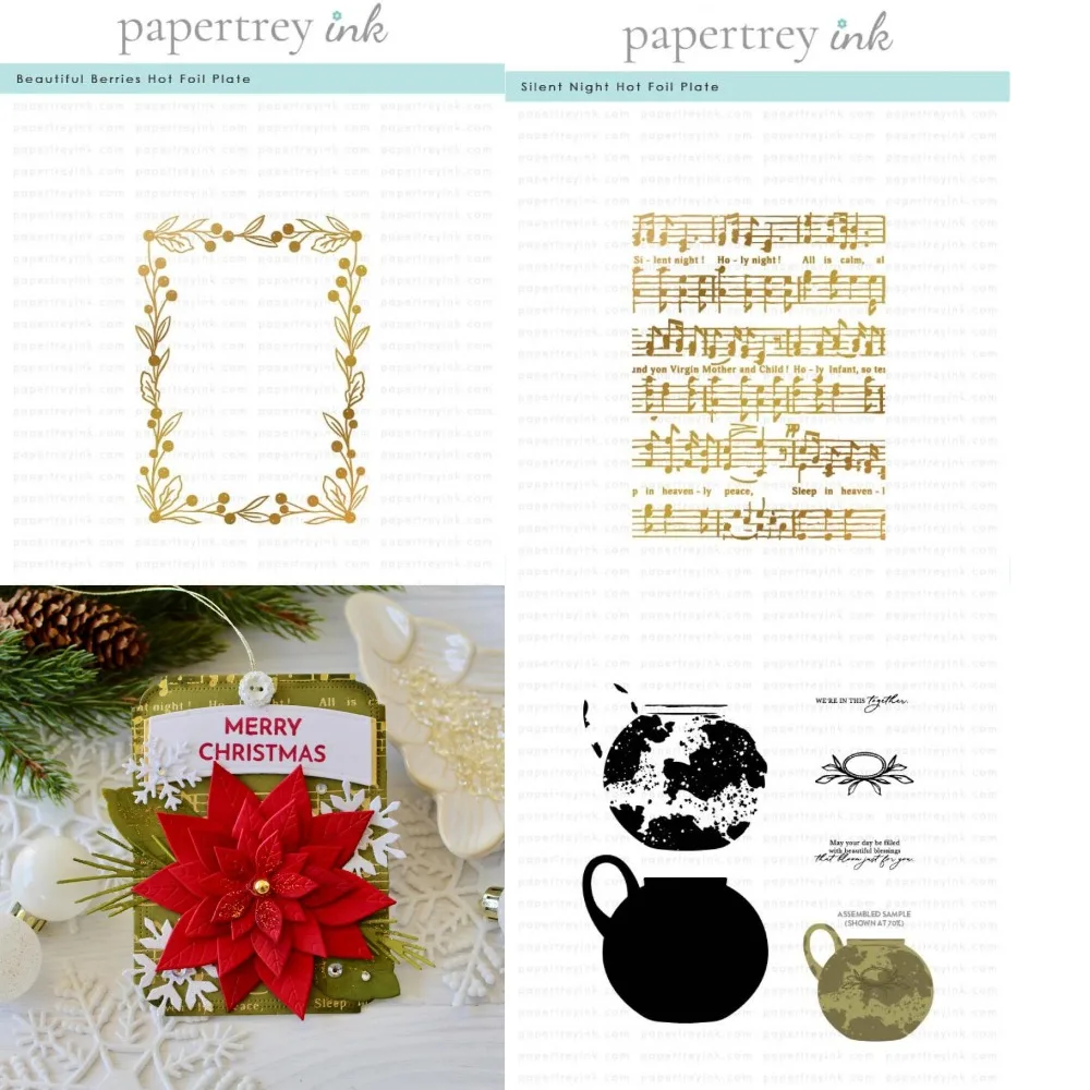Golden sheet music Metal Cutting Frame Dice 2025 New Templates DIY Scrapbooking Paper Making Crafts Cuts