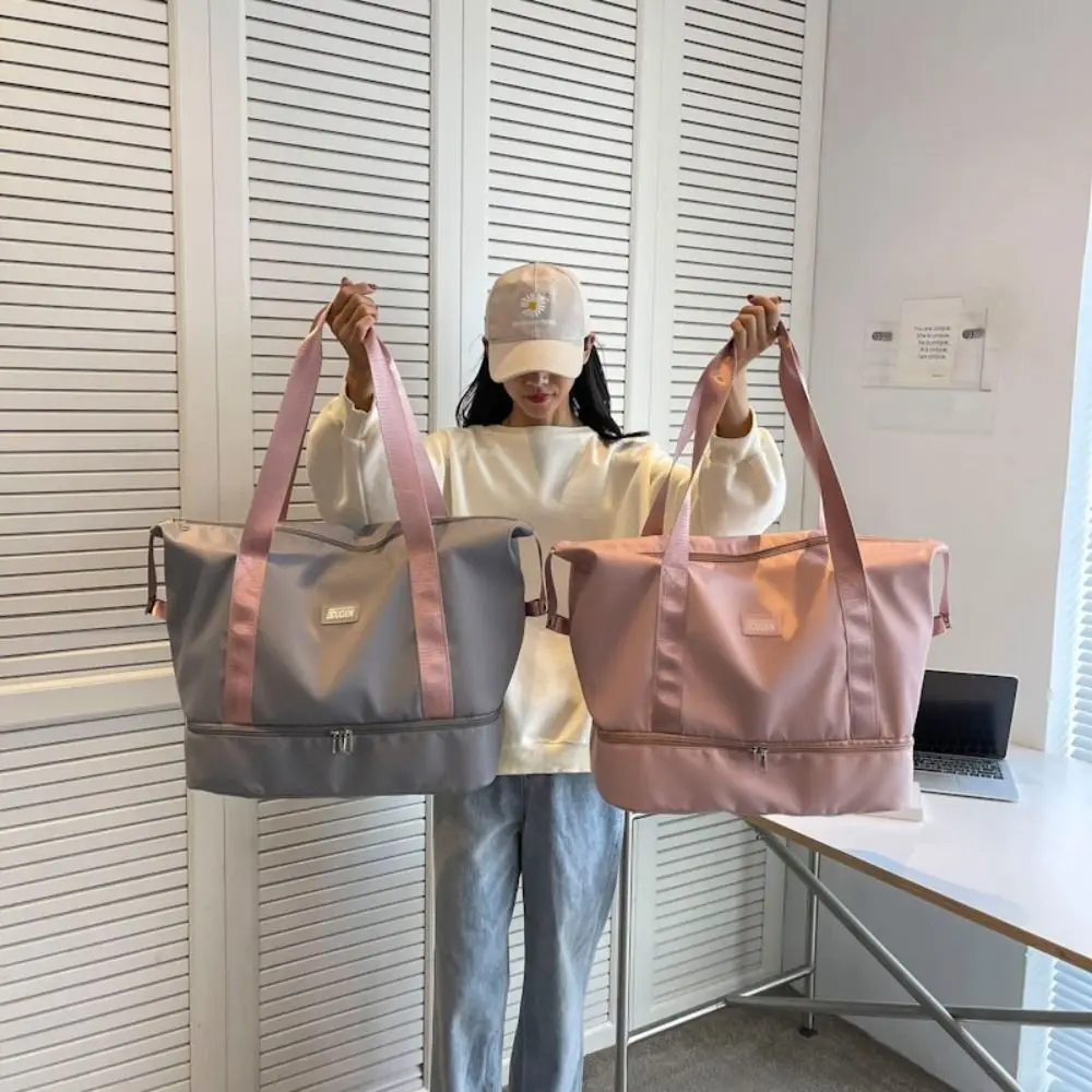 

Large Capacity Storage Luggage Bag Waterproof Double-layer Sports Gym Bag Dry Wet Separation Foldable Tote Bag Sports Fitness