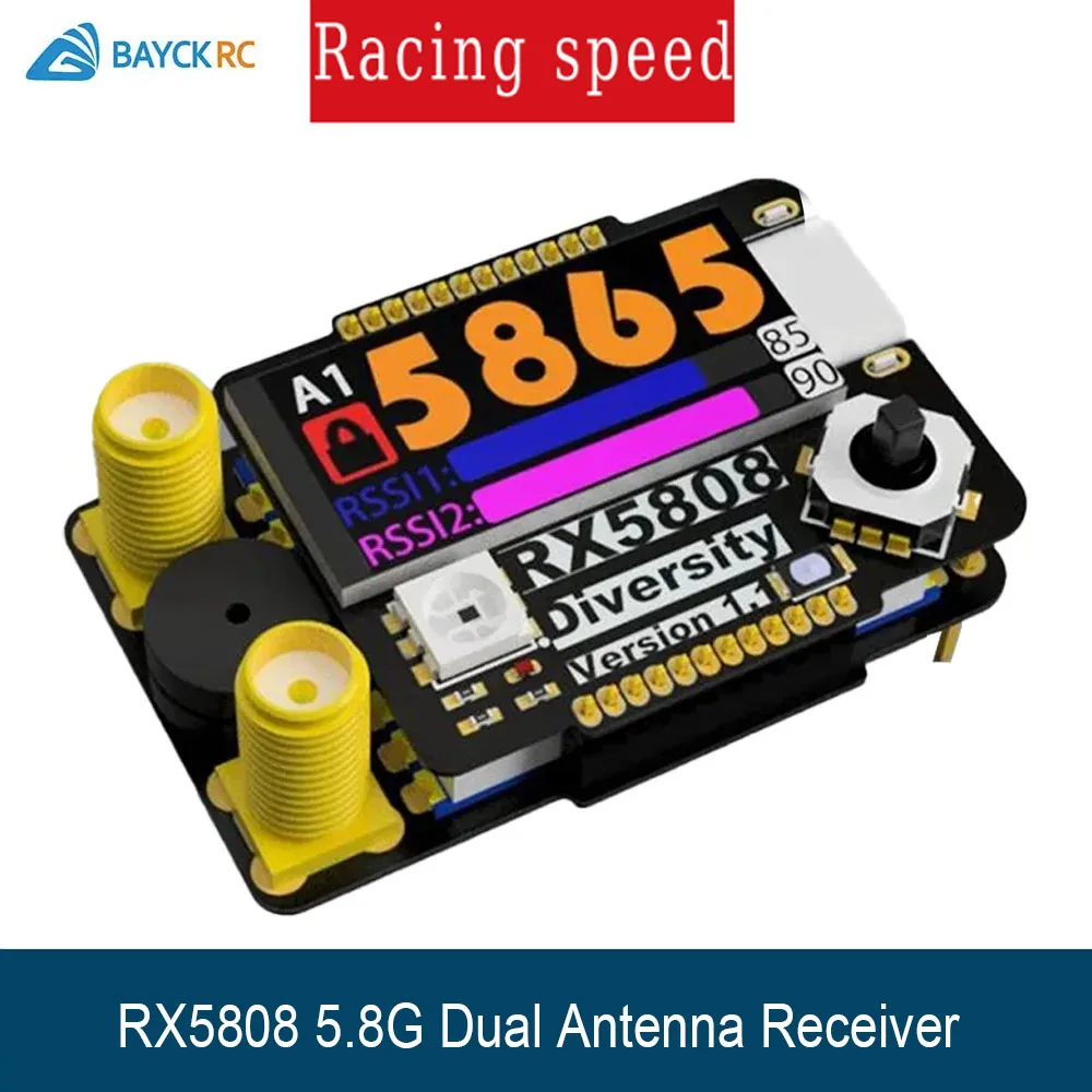 RX5808 5.8G المزدوج هوائي وحدة الاستقبال RX وحدة الاستقبال ل SKYZONE/Fatshark FPV الطائرة بدون طيار نظارات الملحقات جزء