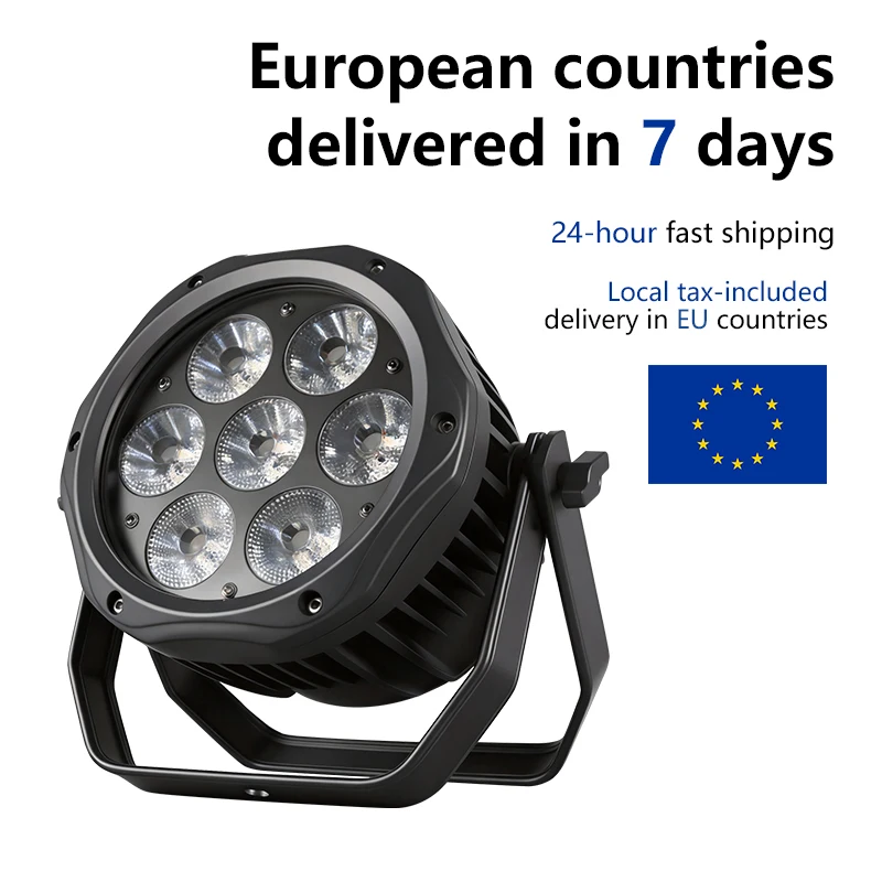 AICPOSE LED étanche 7x18W 6 en 1 Par lumière effet DMX scène professionnelle DJ noël couleur publique lumière extérieure Waterpro