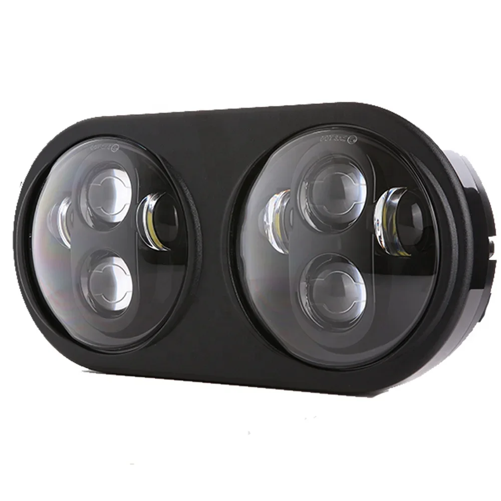 Motorcycle 5.75 inch dual LED headlights for Harleys Davis Road Glide's front automatic lighting system