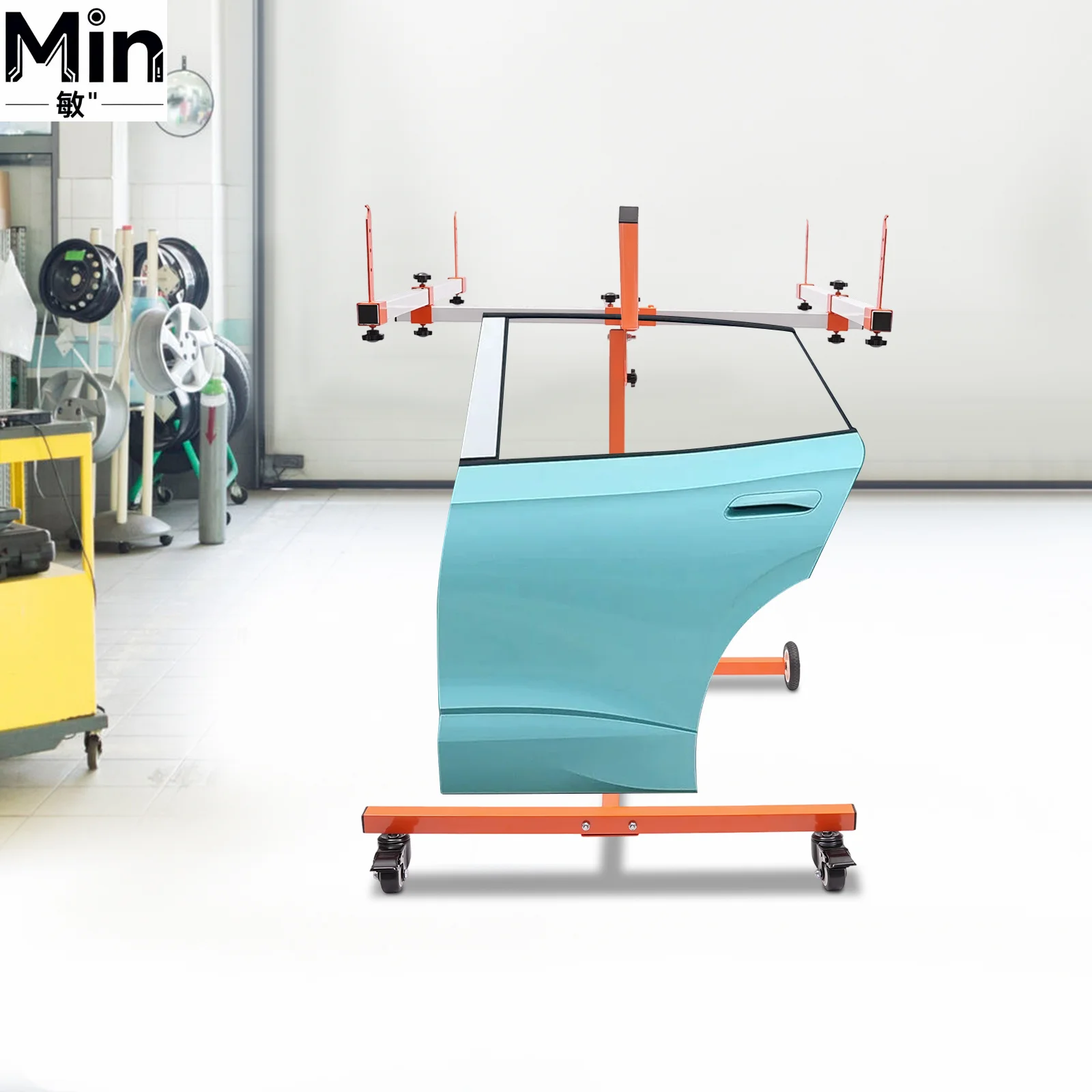 180 Degree Rotatable Multifunction Mobile Car Body Paint Stand Sheet Metal Auto Painting Rack Holder Repair Tool