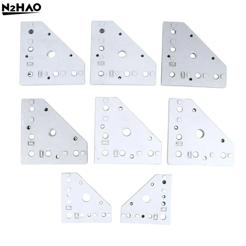 3030 4040 Swivel Caster Mouting Plate Aluminum Alloy Profile End Connection Plate For 30/40 Series Profiles For Furniture Repair
