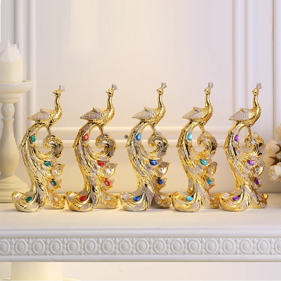 

European luxury phoenix accessories, creative ceramic crafts, wedding gifts, home living room auspicious ornaments, foyer