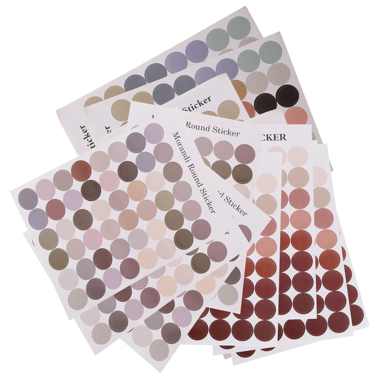 

12 Sheets Seal Delicate Scrapbook Portable Dot Stickers Circle Sticker Labels For Envelope Packaging Gift Labeling Reusable