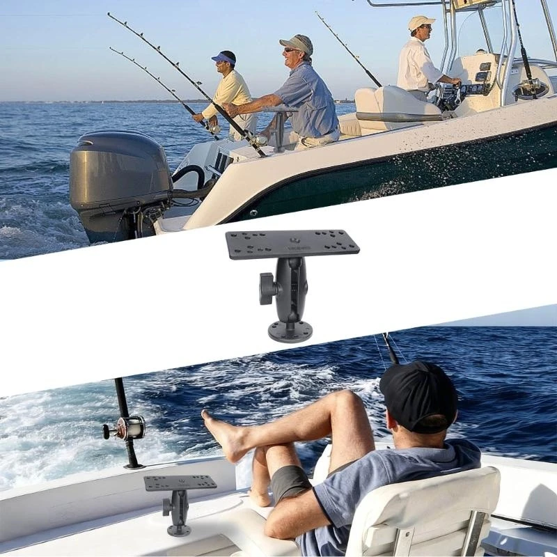 

Universal Sonar Device Mount Plastic Metal Mixing Structure Quick Setup Adjustable Positioning Marine Equipment Bracket D7YA