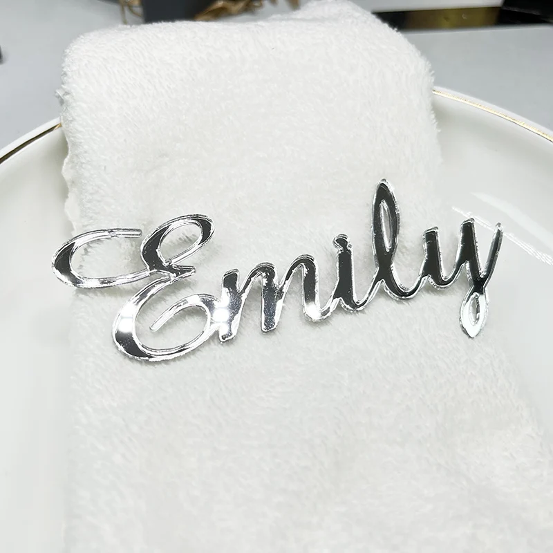 Custom Laser Cut Wooden Wedding Place Name Cards Personalized Acrylic Guest Seating Tags Party Wedding Table Wood Decoration