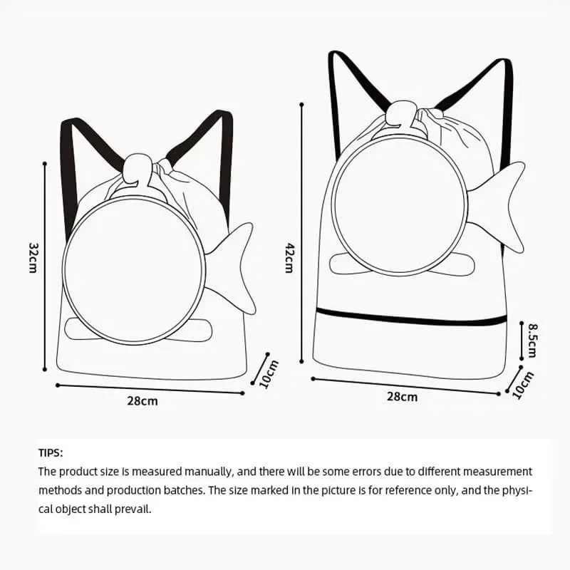 Swimming Bag Waterproof Wet and Dry Cartoon Print Beach Pool Gym Bag Waterproof Sports Storage Backpack with Shoe Compartment